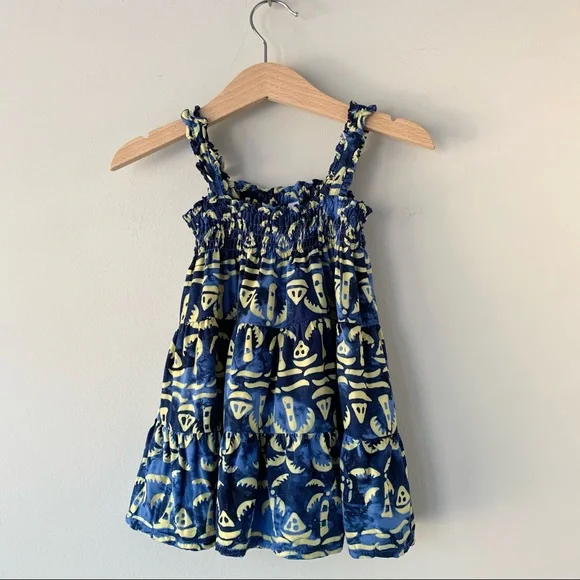 Blue Ginger | Dresses | Blue Ginger Dress With Palm Tree Print | Poshmark